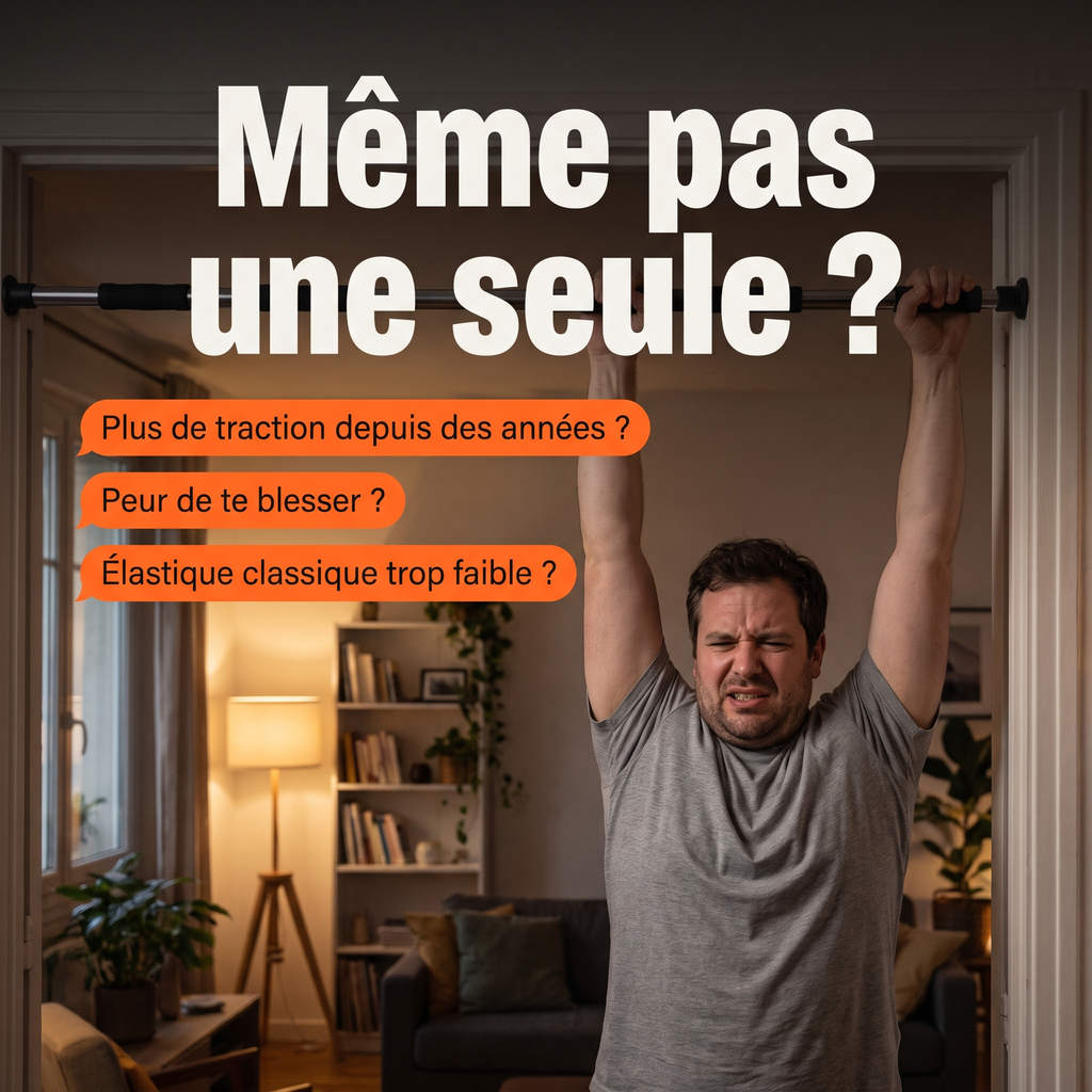 Même pas une seule traction ? Homme bloqué à la barre